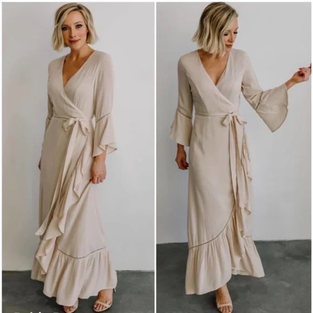 Baltic Born Daniella Wrap Dress Ruffle Trim